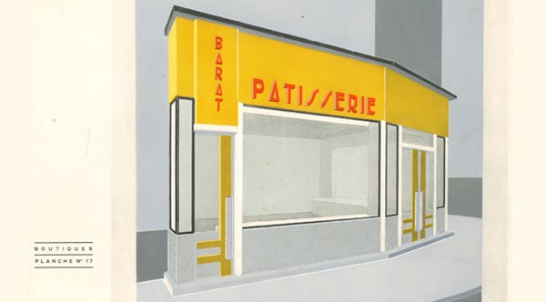Patisserie. Boutique à Montrouge, Boutiques, Paris 1930 Hg. Henry Delacroix / Éditions de S. de Bonadona, Paris Sammlung Lucius, (VG Bild-Kunst)