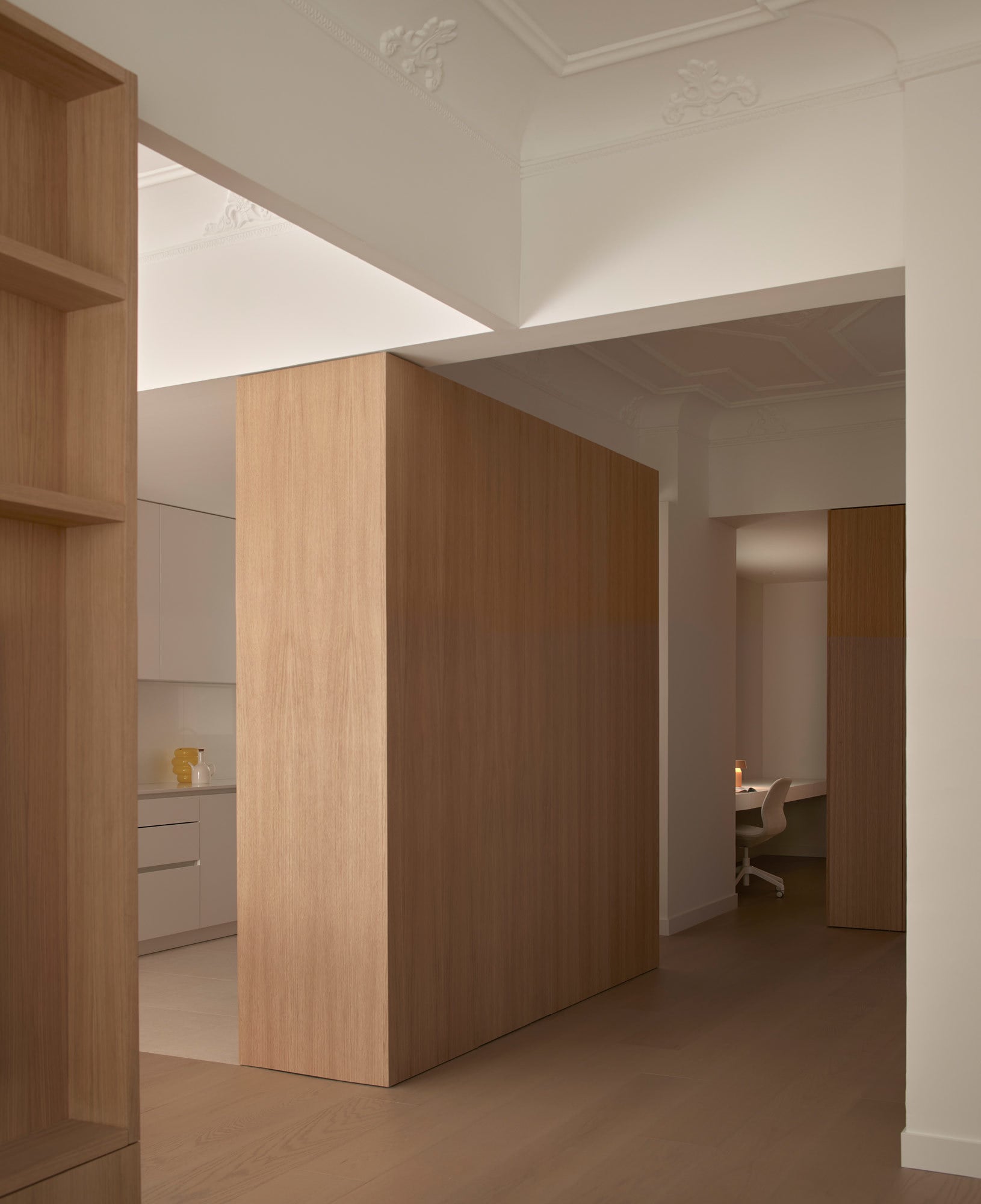 Flure wurden eliminiert, sodass nun mehr Wohnfläche zur Verfügung steht.