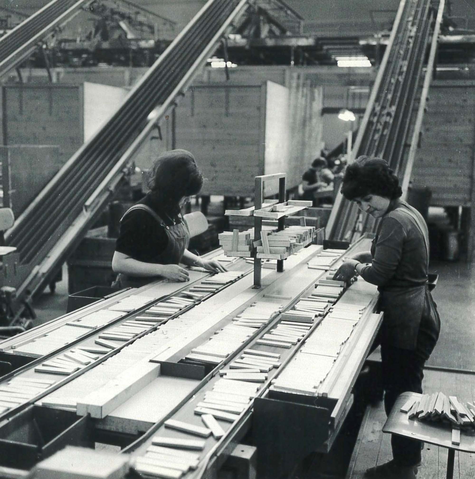Blick in die Produktion im Jahr 1967.