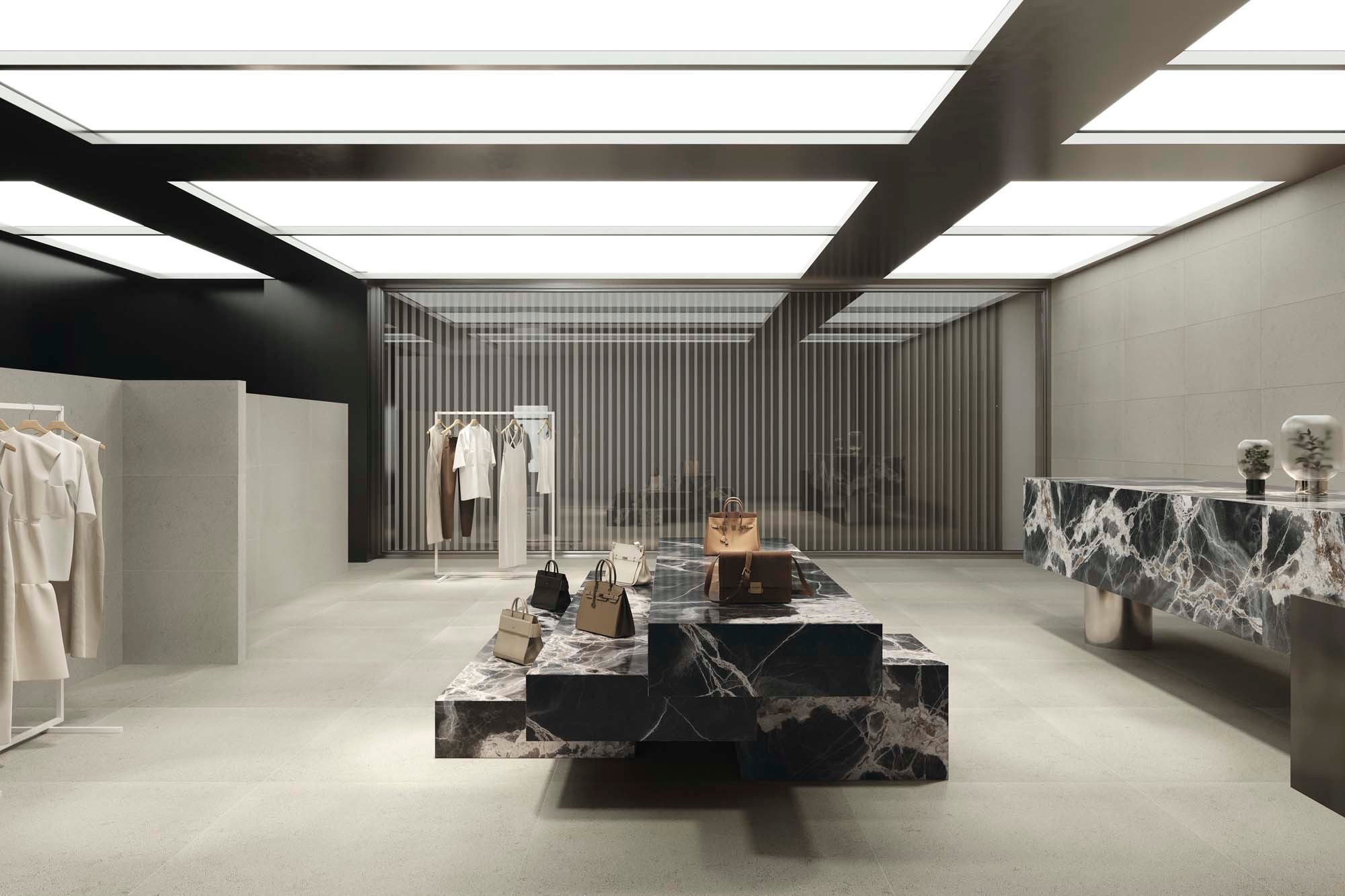 Boutique in der Farbe Terra Argento