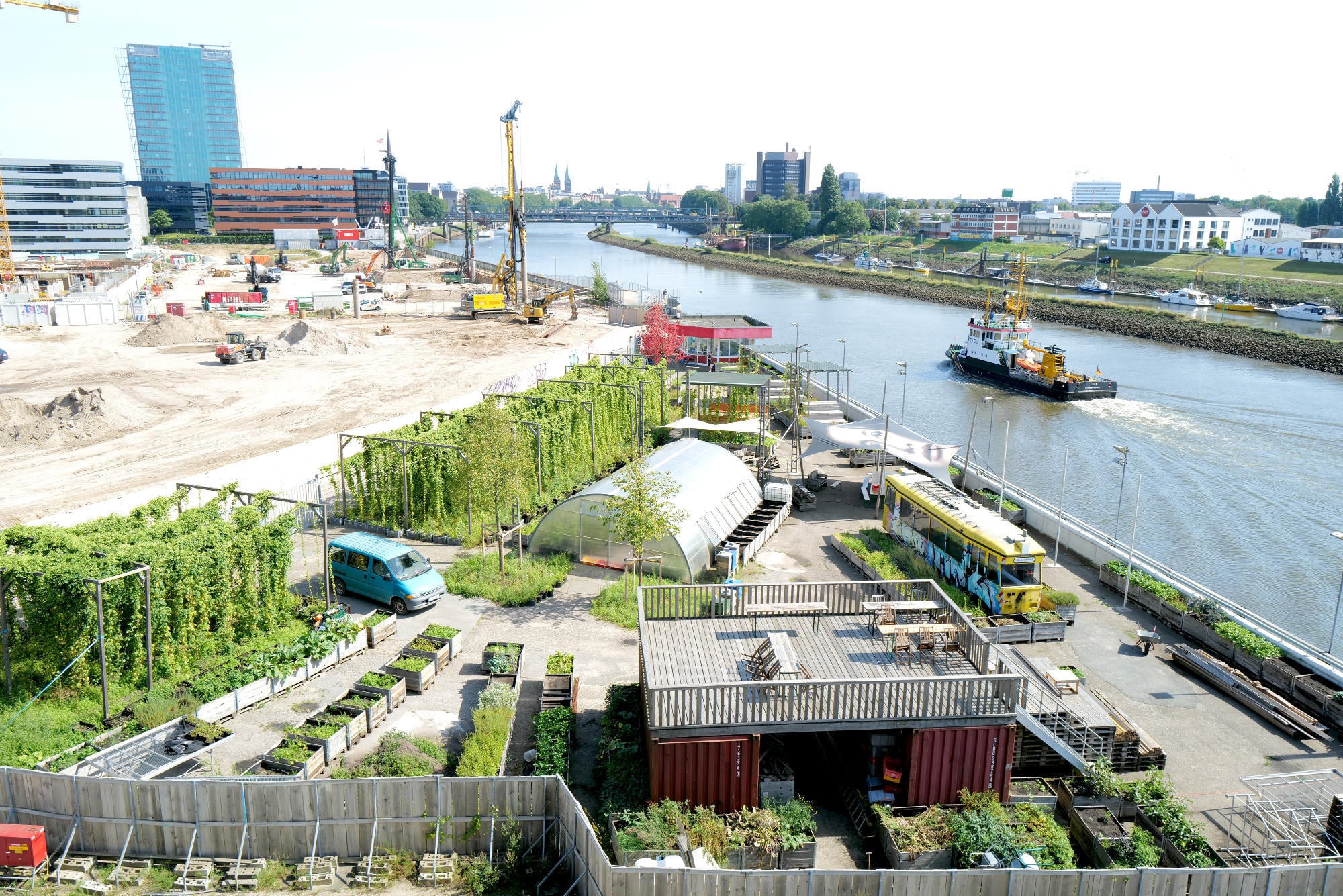 Gemüsewerft und Hopfengarten auf der Bremer Überseeinsel