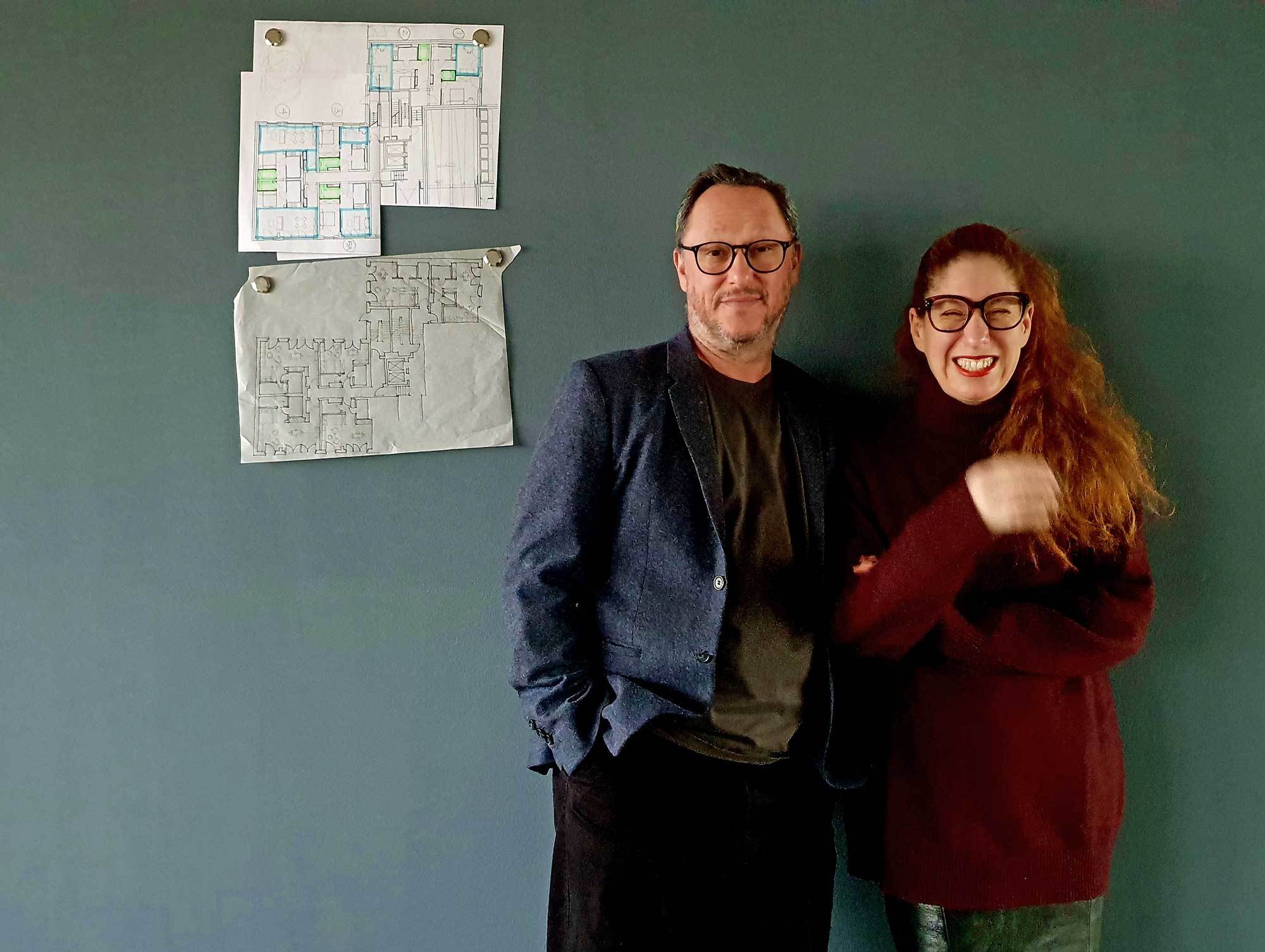 Peter Greenberg und Ester Bruzkus, die auch privat ein Paar sind, arbeiten schon lange zusammen. Das Architekturbüro firmiert seit diesem Jahr unter dem Namen Bruzkus Greenberg.