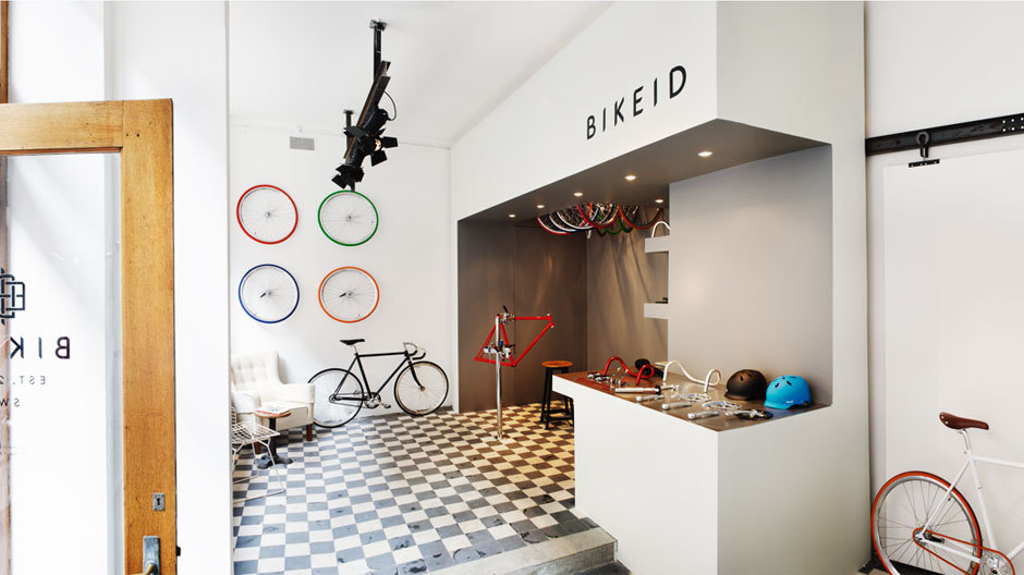 Der Laden von Bikeid in Stockholm. Weitere Modelle von Bikeid in dieser Bildergalerie.