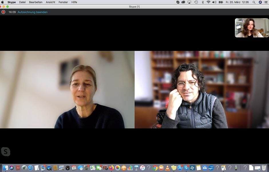 Im Skype-Gespräch mit Judith Haase und Pierre Jorge Gonzalez