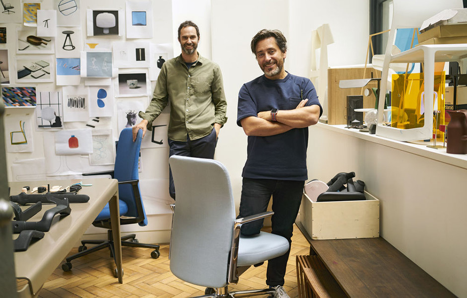 Edward Barber und Jay Osgerby im Atelier, Making-of