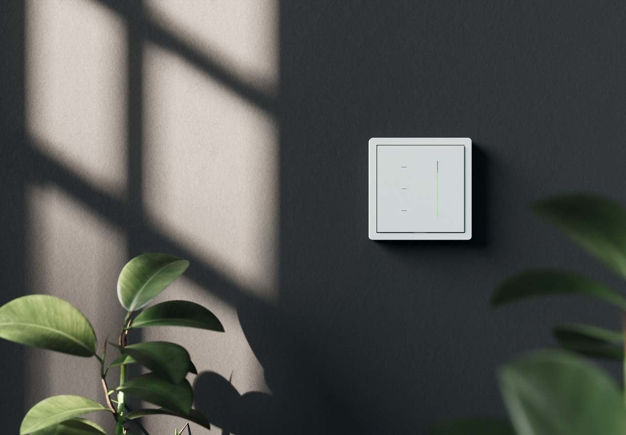 Gira System 70, Designlinie F100 mit System-3000-Touchaufsatz in Reinweiß glänzend