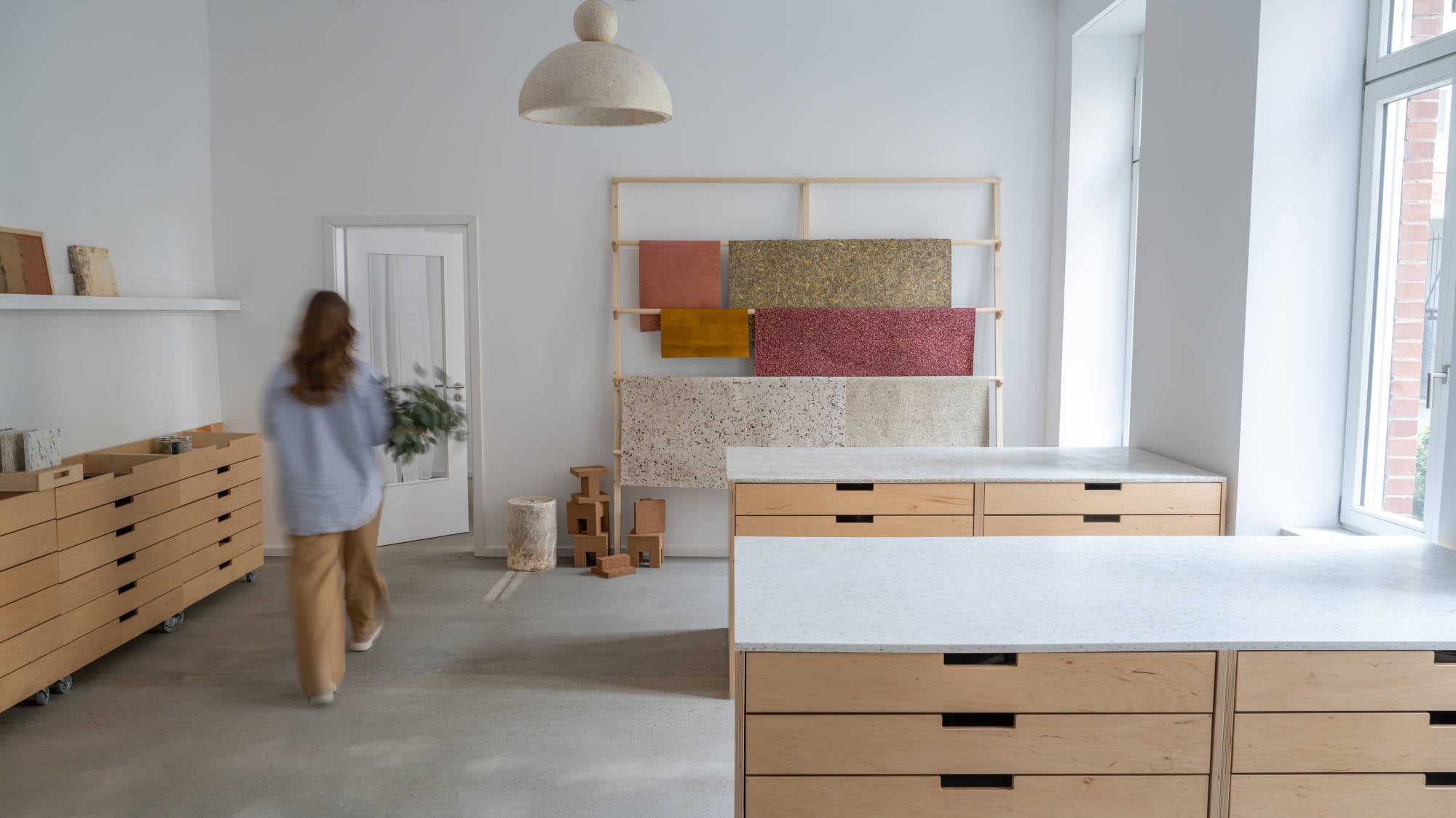 Im Showroom der Materialbibliothek Matterialista