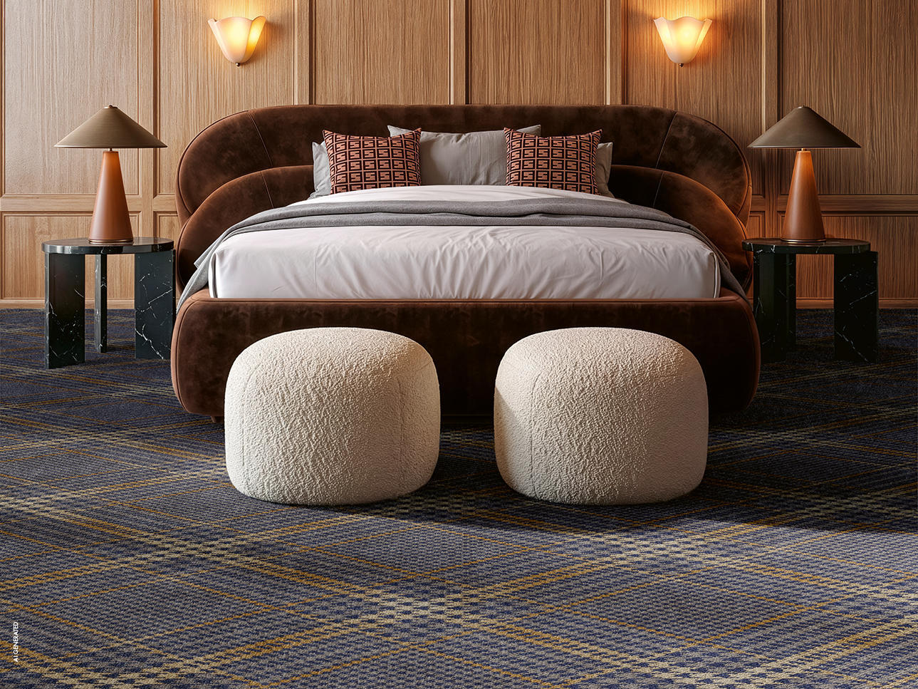 Die Themenwelt Classic aus Grounded von Object Carpet interpretiert klassische geometrische Muster wie Karos und Rauten neu.