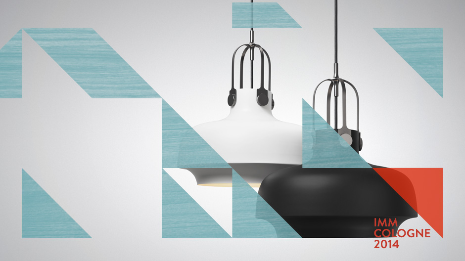 Funktionale Industrieform trifft poetische Farbauswahl: eine Pendelleuchte aus Metall