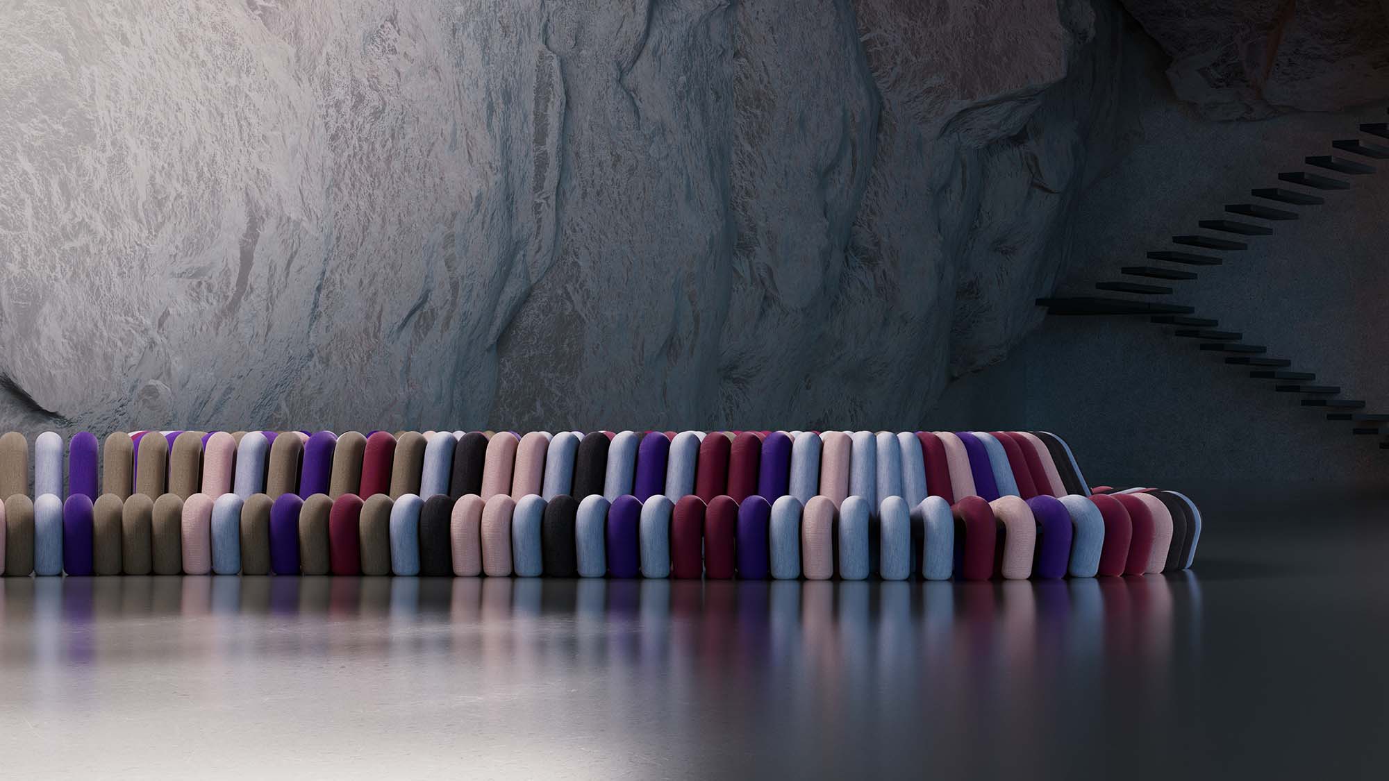 Modulare Sitzlandschaften von Big-Game für Moustache