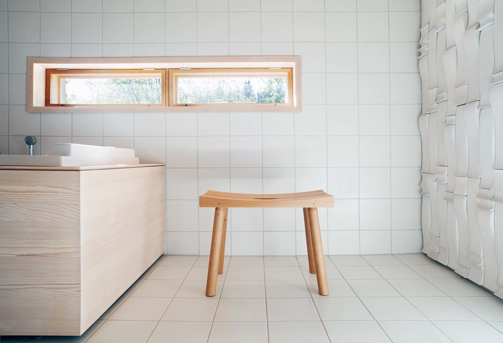 Kompakter Sauna-Hocker von Kari Virtanen für Nikari