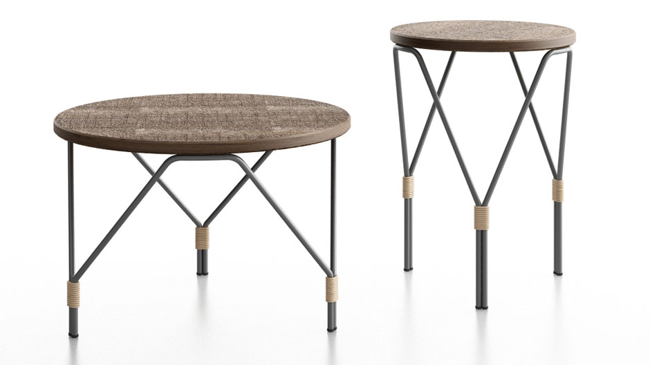 Angenehme Verwicklung: filigrane Tischfamilie des Mailänder Designbüros Busetti Garuti Redaelli.