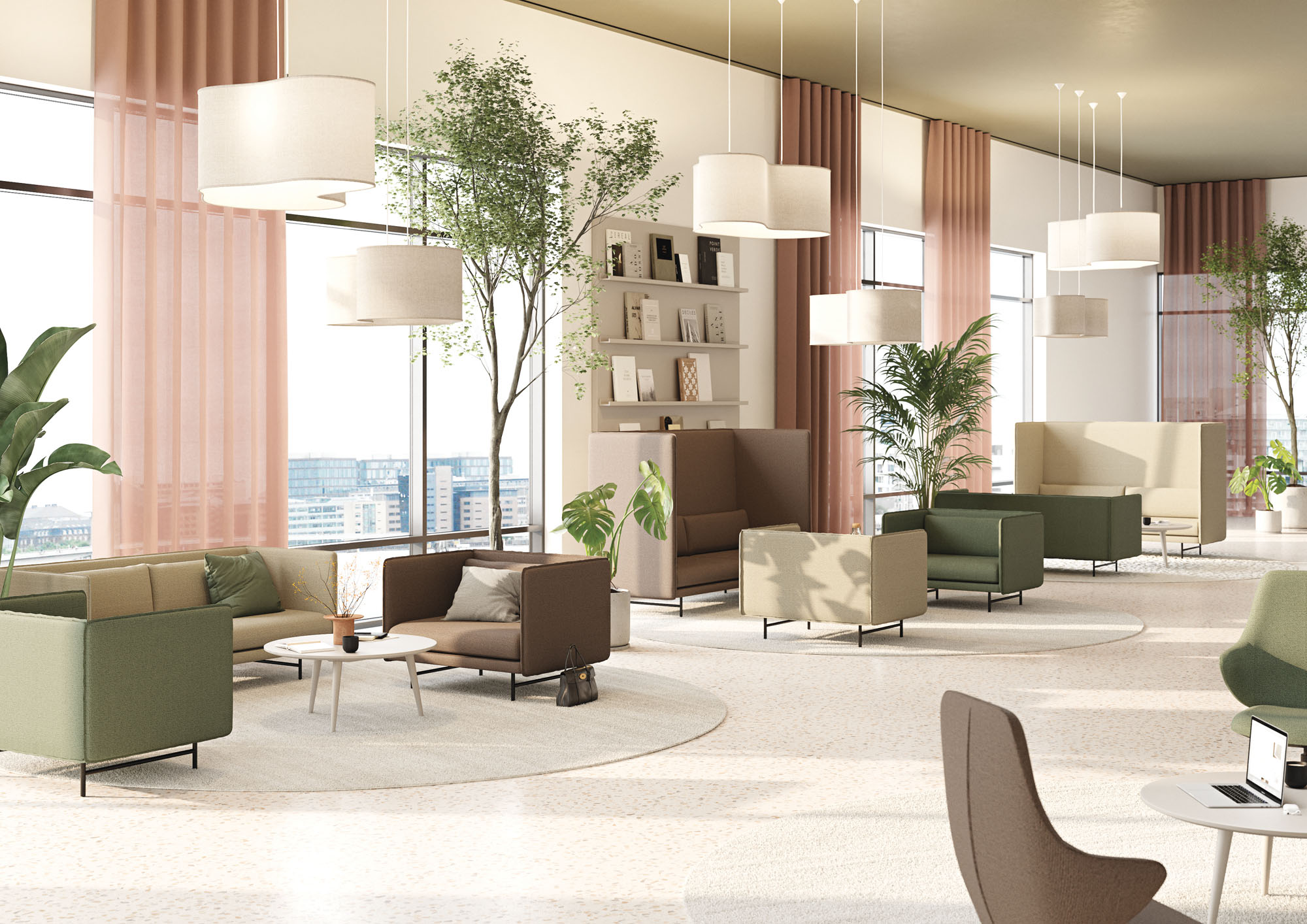 Modulares Sofasystem für flexible Arbeitswelten von Interstuhl