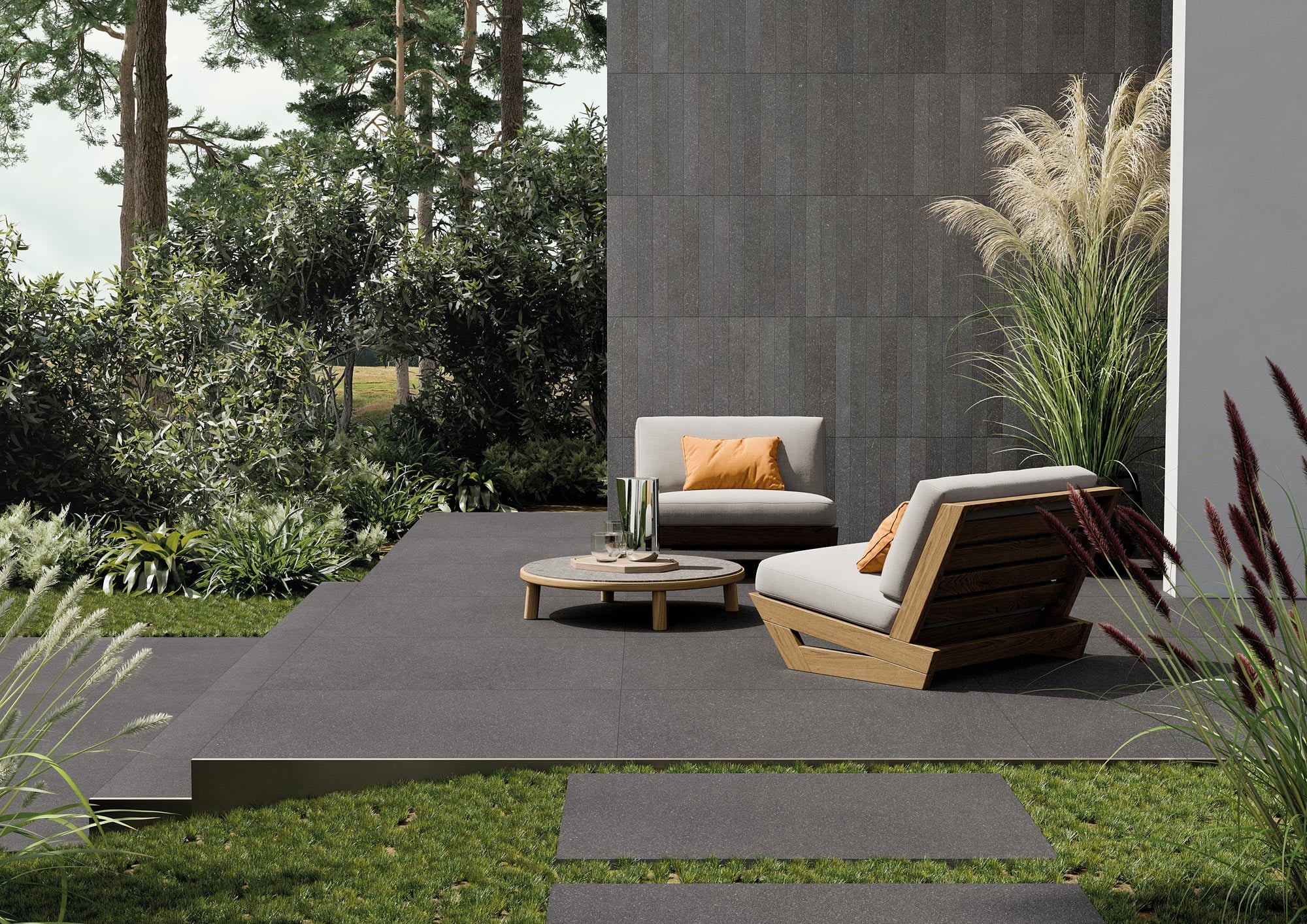 Fliesen in Lavasteinoptik von Ceramiche Keope