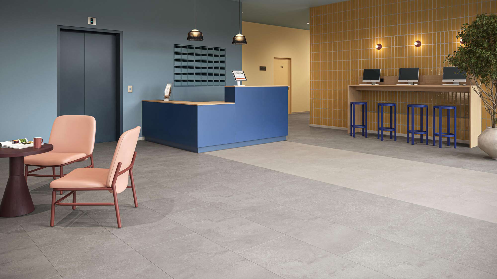 Designboden von Tarkett mit hohem Anteil an Post-Consumer-Waste