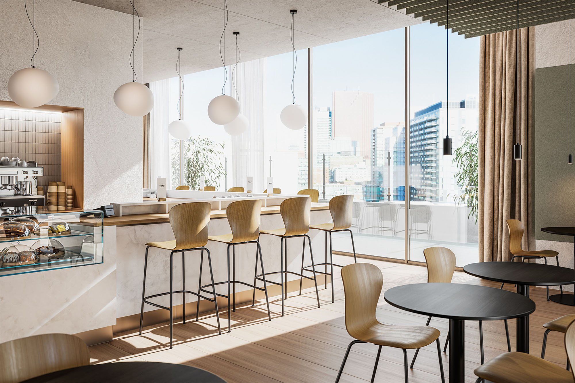 Barstuhl aus Formholz von Industrial Facility für Thonet