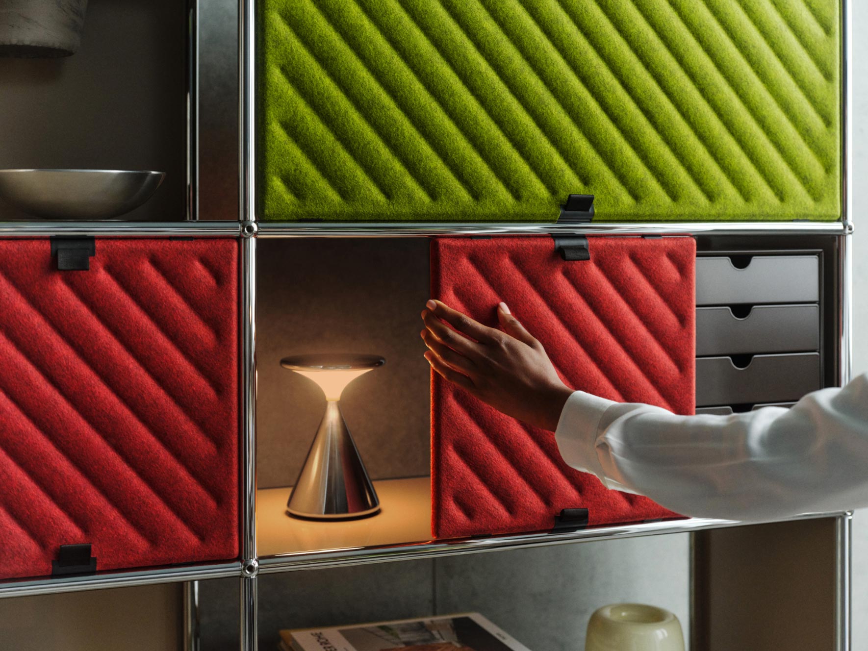 Textile und flexible Erweiterung für das modulare Möbelsystem