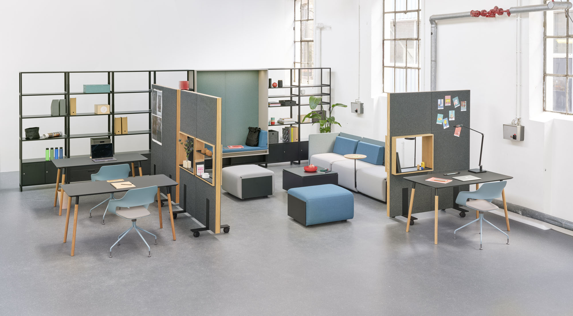 Mobiles Wandsystem von Bernd Benninghoff für Vario