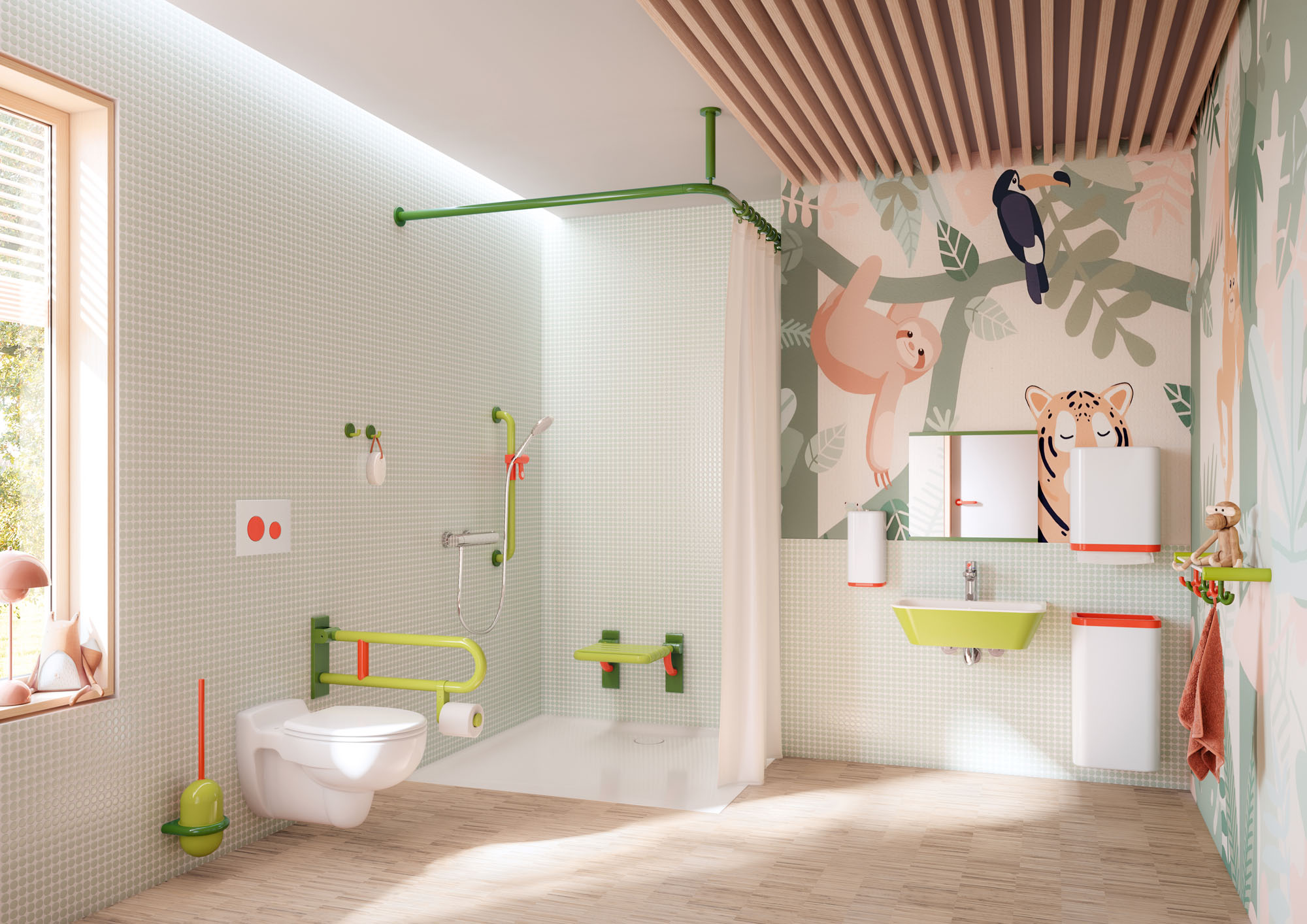 Neue Farbkonzepte für die barrierefreie Sanitärserie von HEWI
