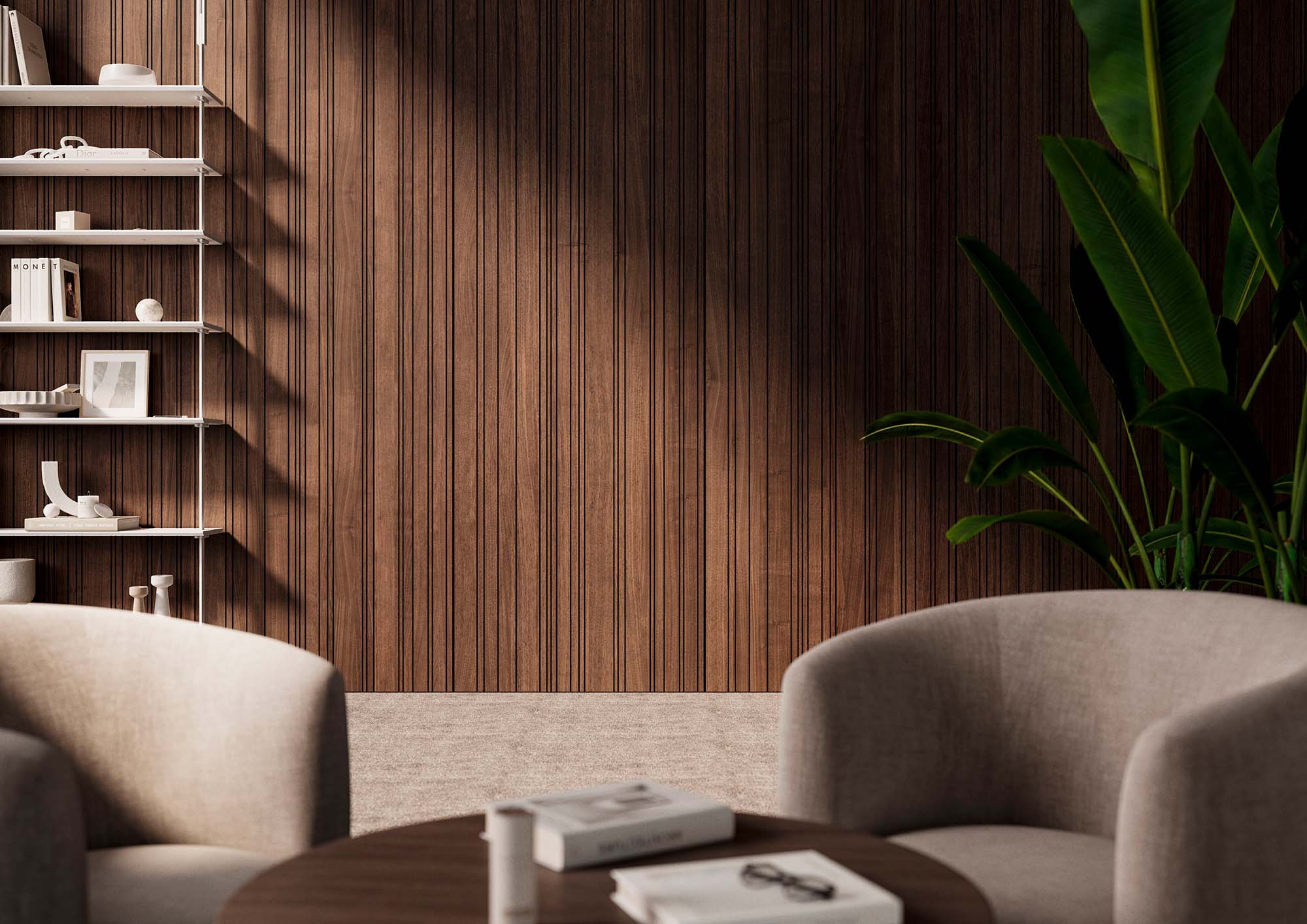 Möbelfronten mit vertikaler Rillenstruktur von Leicht