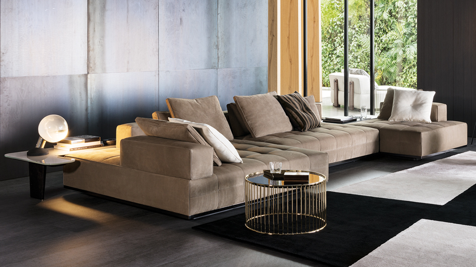 Schwebende Volumina: Rodolfo Dordoni macht das Sofa zur überdimensionierten Sitzlandschaft