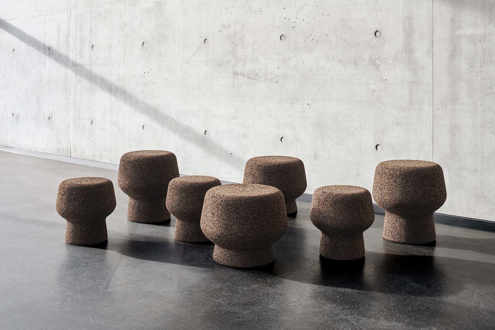 Korkhocker von Herzog & de Meuron für Classicon