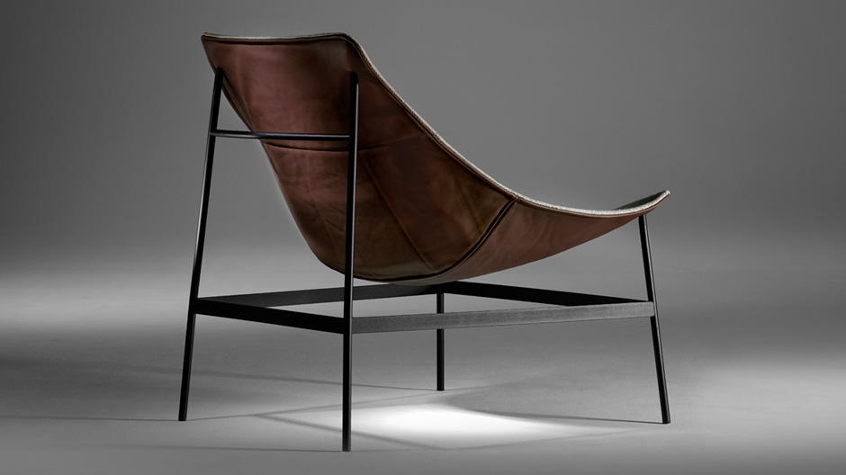 Leichte Konstruktion: Dieser Sessel nahm sich Campingmöbel zum Vorbild