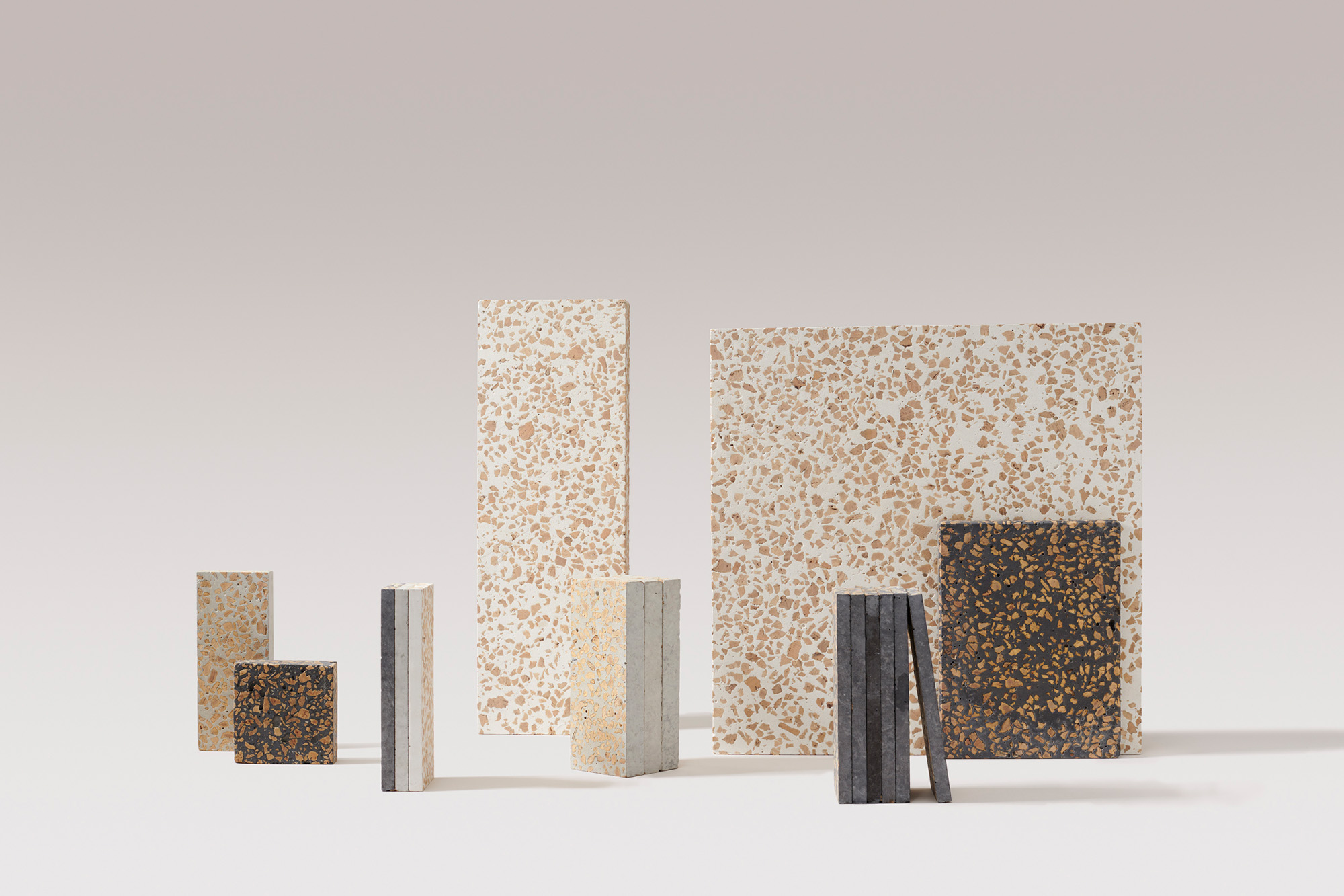 Neues Material aus Beton und Kork von Niruk