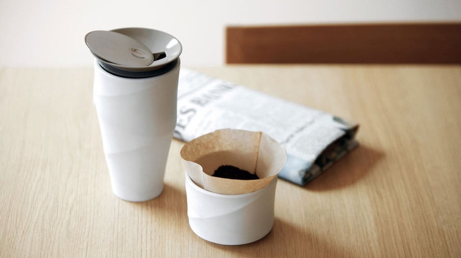 Ich brauch ne Pause! Becher-Filter-Duo aus Porzellan von Toast Design aus Taiwan