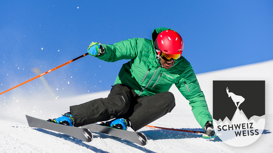 Mit diesen Skiern aus Holz, Titanal und Carbon geht es rasant bergab.