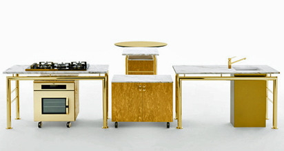 Hier ist alles Gold, was glänzt: eine Küche des italienischen Herstellers Opinion Ciatti