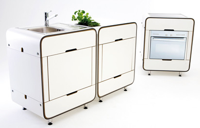 Das Designbüro Stadtnomaden entwarf eine mobile Küche für den Büro- und Heimbereich