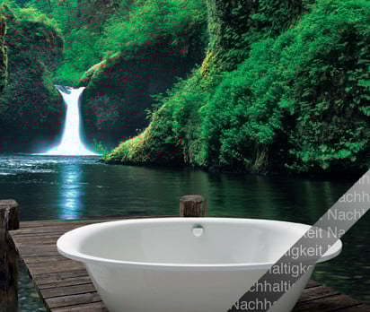 Nachhaltig und formschön: eine Badewanne von Kaldewei