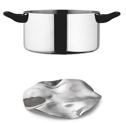 Diese Pfannen und Töpfe entwarf Richard Sapper für Alessi