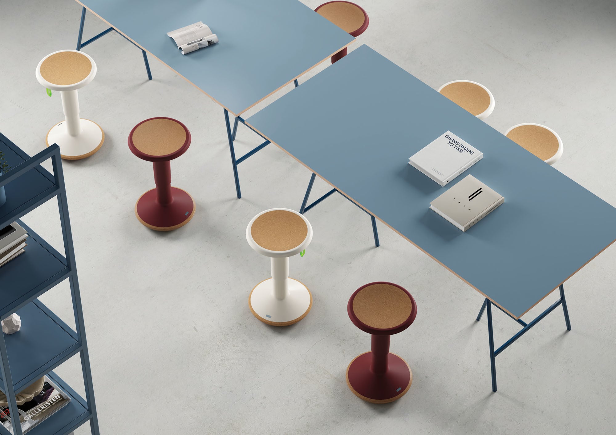 Mobiler Hocker aus nachhaltigen Materialien von Interstuhl