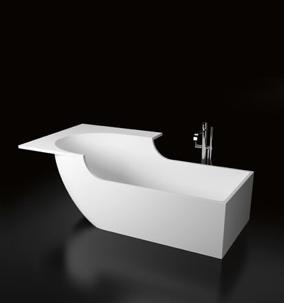 Puristisch: Die Wannen- und Beckenserie vereint Rundungen und gerade Linien