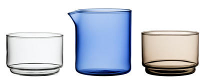 Hier sind Gläser Stapel-Ware