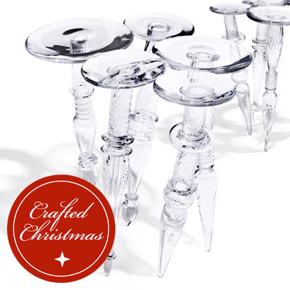 Hereinspaziert: Der gläserner Beistelltisch des tschechischen Gestalters Bořek Šípek scheint zu tanzen