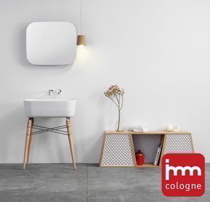 Wohnliche Badserie vom italienischen Hersteller ex.t