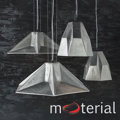 Die raue und kantige Oberfläche ist charakteristisch für Tom Dixons neue Produktfamilie