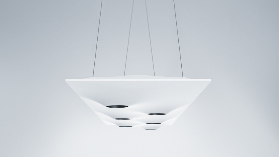 Delugan Meissl haben für Zumtobel eine Lichtwolke entwickelt, die einem Raum Aura verleiht