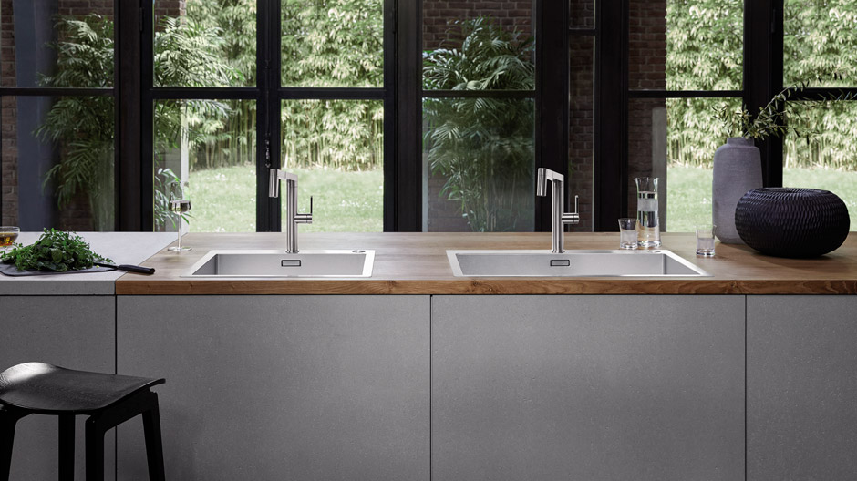 Nie wieder Kratzer: Blanco bietet seine Claron-Becken jetzt aus dem extrem widerstandsfähigen Material Edelstahl-Durinox an.