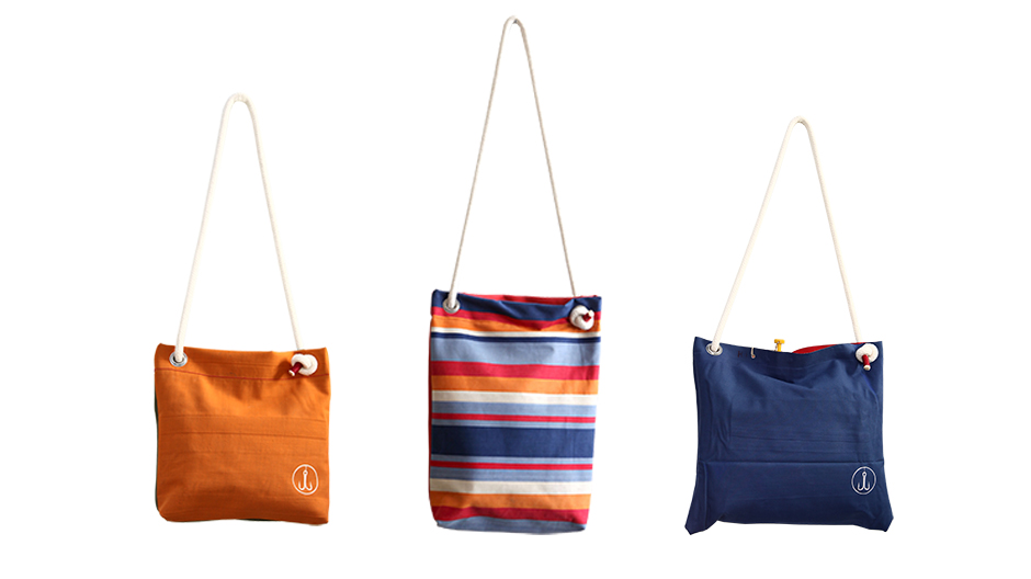 Aus alt mach' neu: Bunte Taschen aus alten Luftmatratzen von Fischers Fritze.