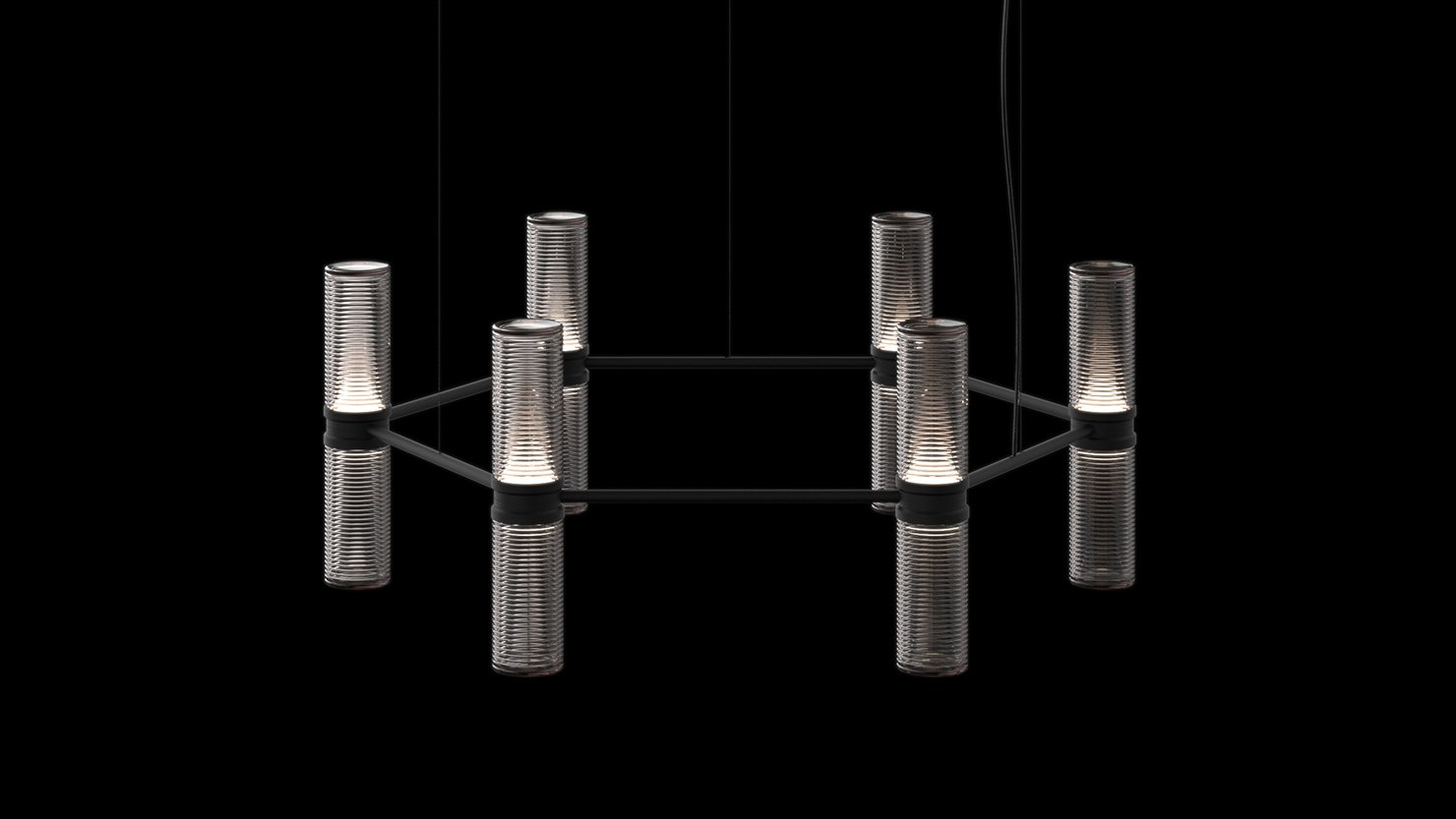 Leuchten mit zylindrischen Modulen von Carlo Colombo für Artemide