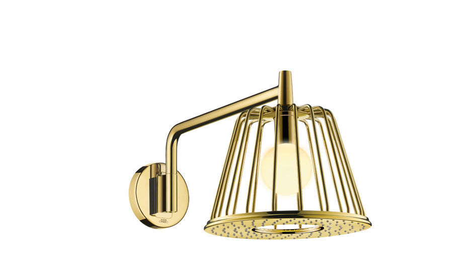 Nendos Lichtdusche: Für Axor hat der japansiche Designer einen Hybrid aus Brause und Leuchte geschaffen.