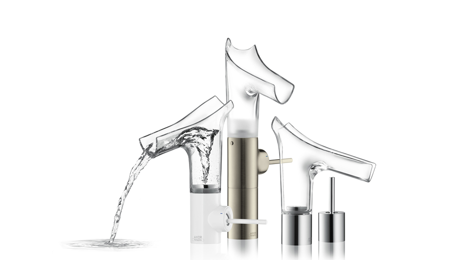 Wie kommt der Wasserwirbel in die Armatur? Ein Kunststück fürs Badezimmer von Philippe Starck.
