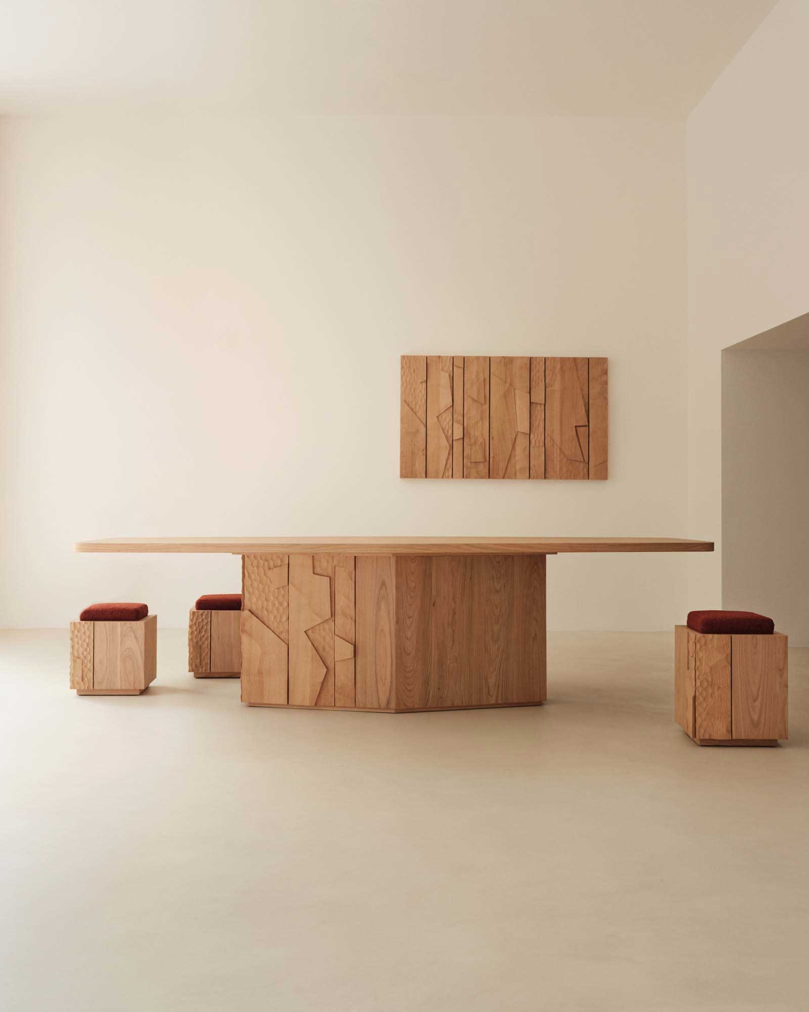 Skulpturale Möbelkollektion aus Massivholz von Hannes Peer für SEM