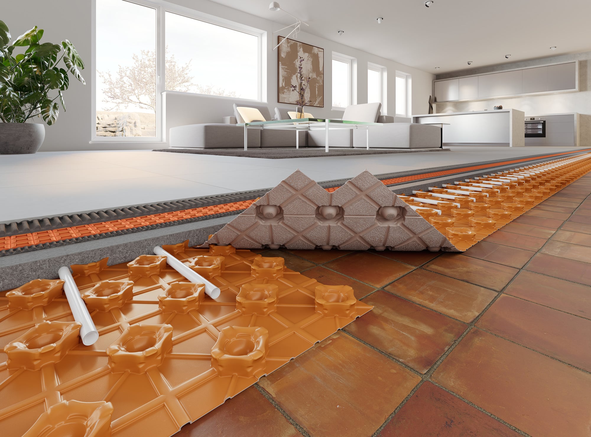 Energieeffiziente Fußbodenheizung von Schlüter-Systems