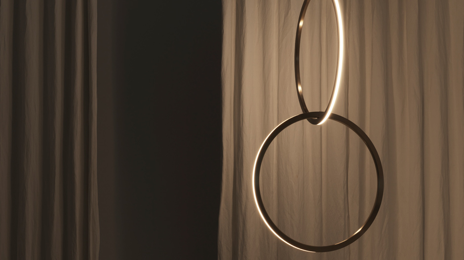 Sportliche Skulptur: akrobatische Lichtringe von Resident.