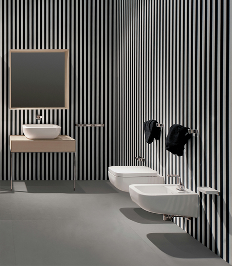 Geometrische Skulpturen für das Bad: die Sanitärobjekte von Rodolfo Dordoni